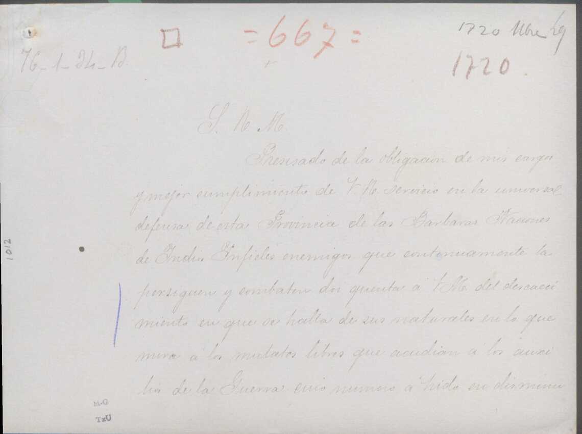 Letter from Diego de los Reyes Balmaceda