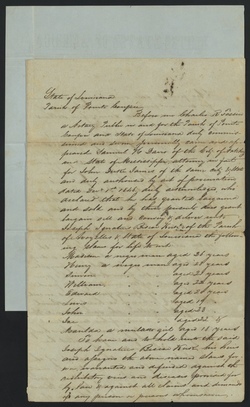 Bill of slave for eight enslaved people including Maulda, 'a mulatto girl'